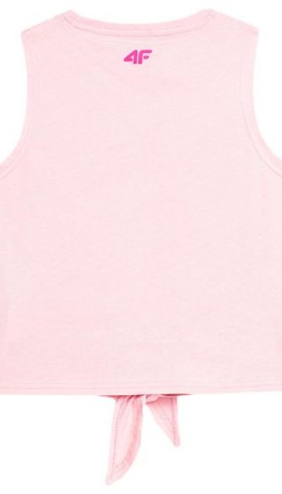 4F Μπλούζα Crop για κορίτσια Ροζ